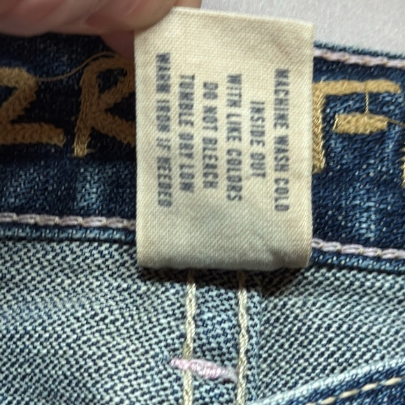 Ezra Fitch Classic Blue Denim Jean Skirt Size 28 Y2K Retro Vintage Front Slit - Picture 11 of 13